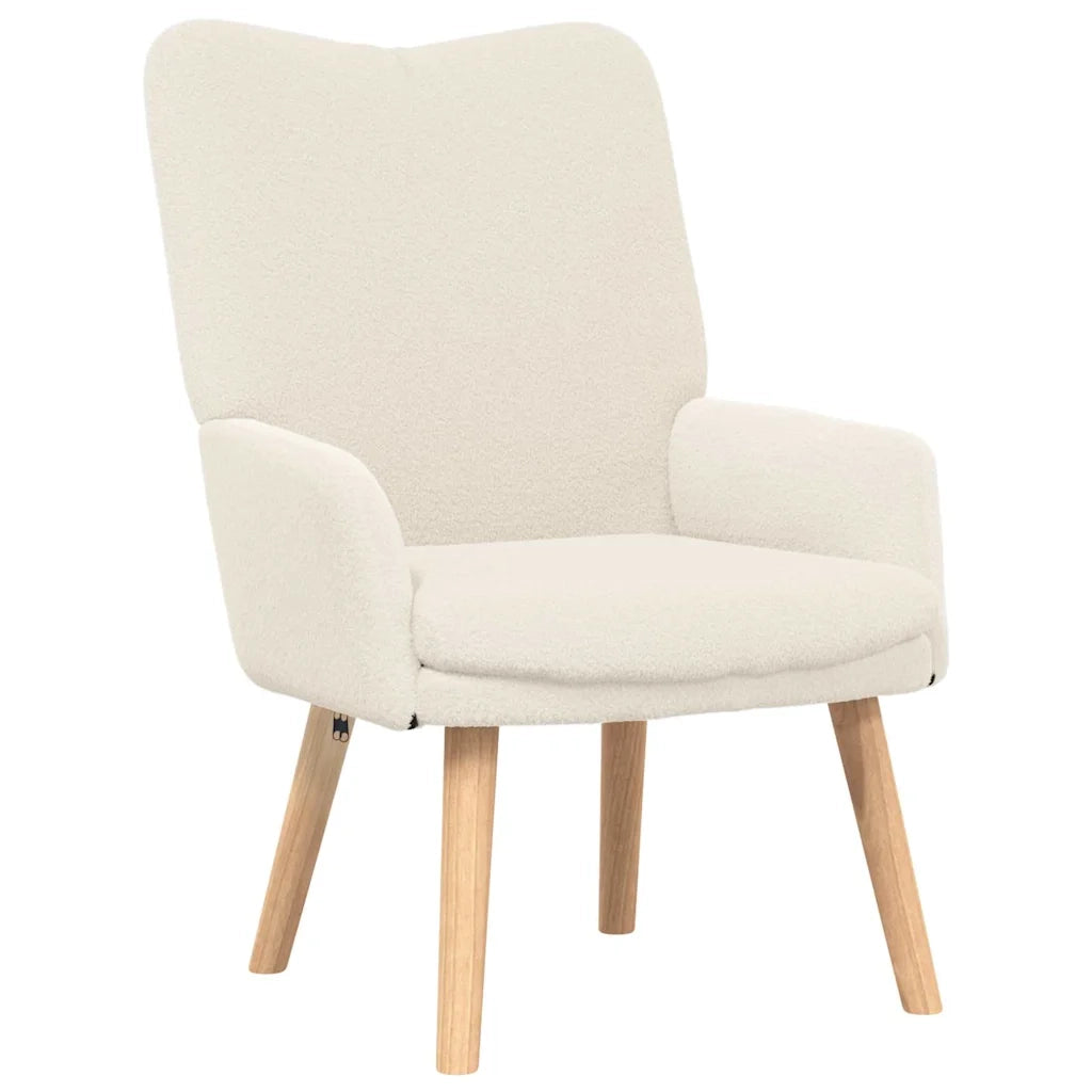 poltrona Crema 63 x 67 x 94 cm Tessuto di Pecora e Plywood 42001790