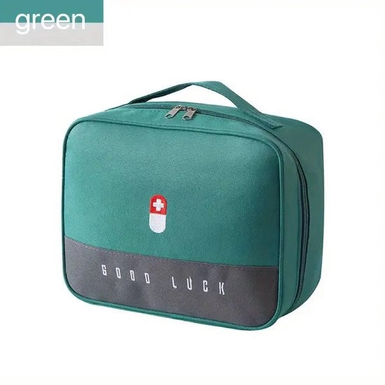 Kit di pronto soccorso, borsa, borsa di emergenza, borsa medica, compatta, impermeabile, portatile, per uso domestico, ufficio, auto, campeggio, caccia, viaggi, naturale, Verde