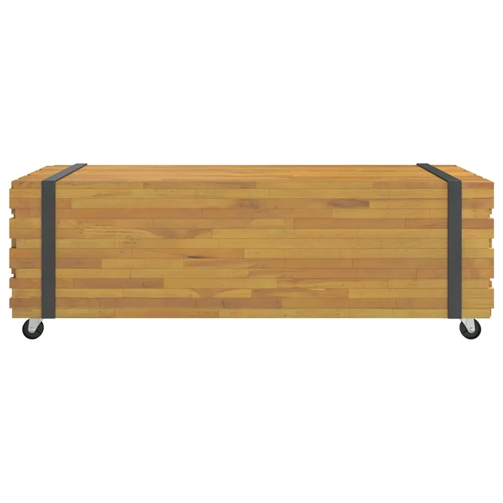 Tavolino da Salotto 110x45x35 cm in Legno Massello di Teak