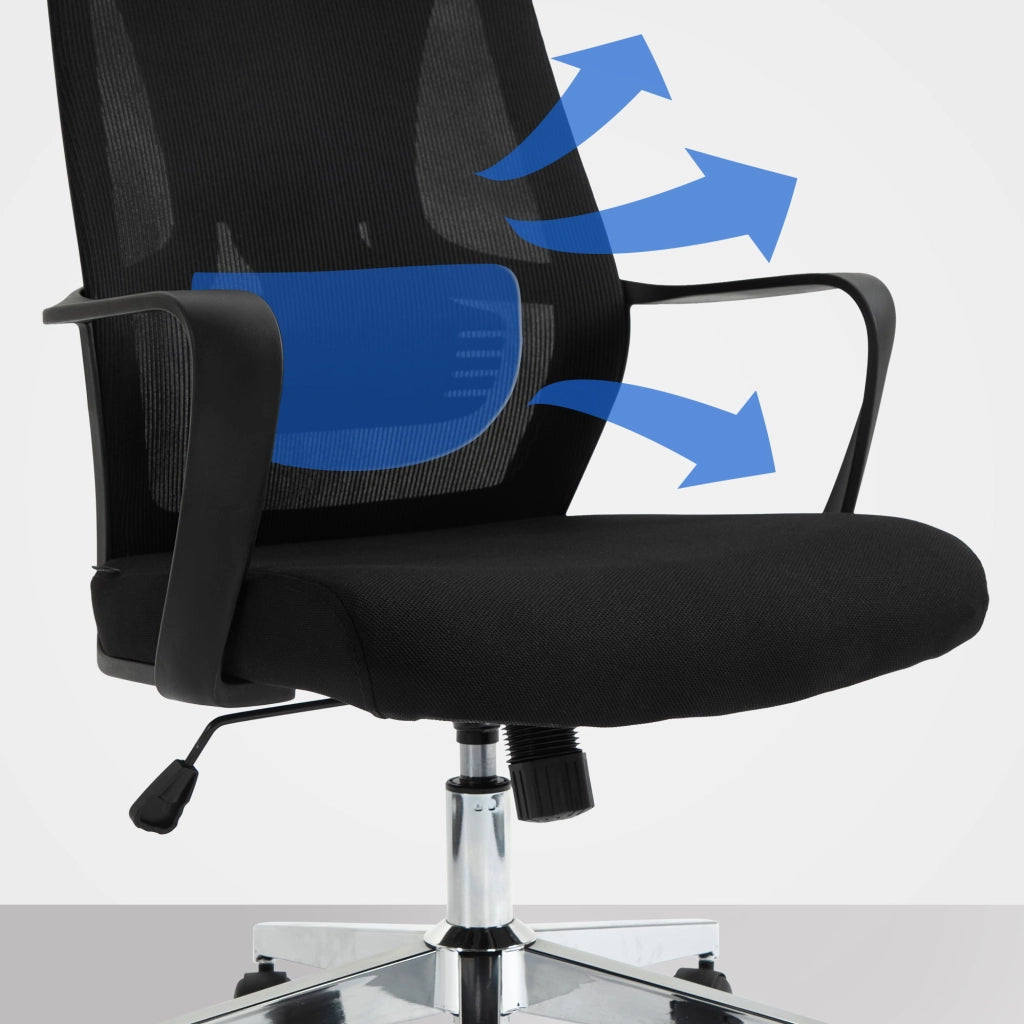 Sedia da ufficio Kanab nero