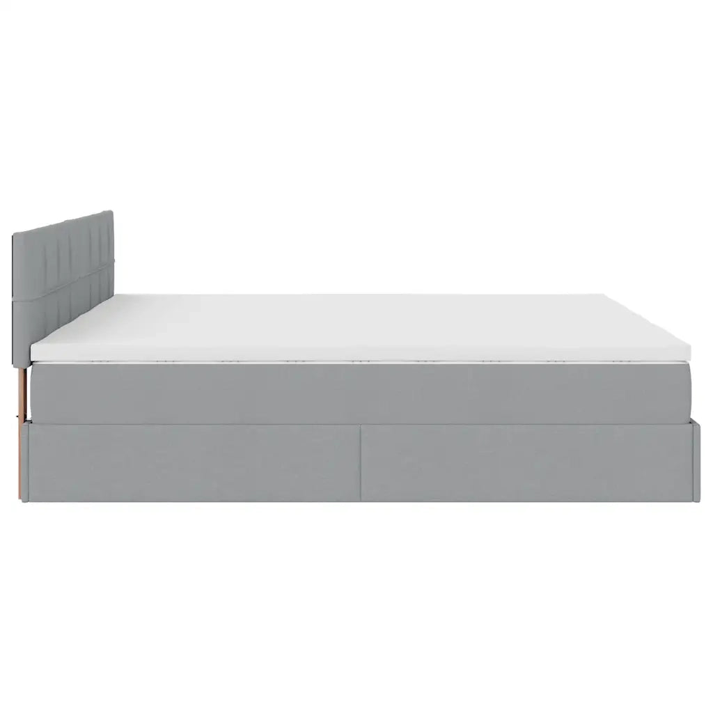 Struttura Letto Pouf con Materassi 180x200 cm in Tessuto 3311994