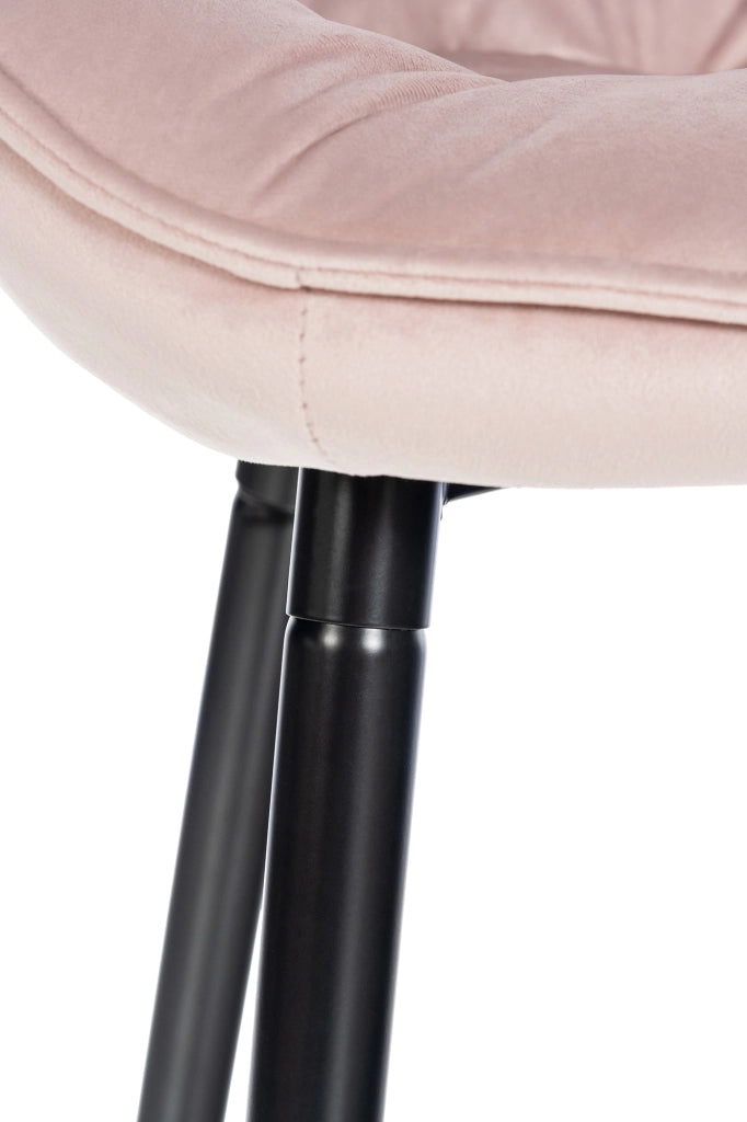Set di 2 sgabelli da bar Gibson rosa,Velluto