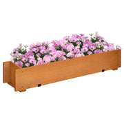 Fioriera rettangolare in legno per orto ¨C zephmum ¨C 91x18x16.5 cm marrone