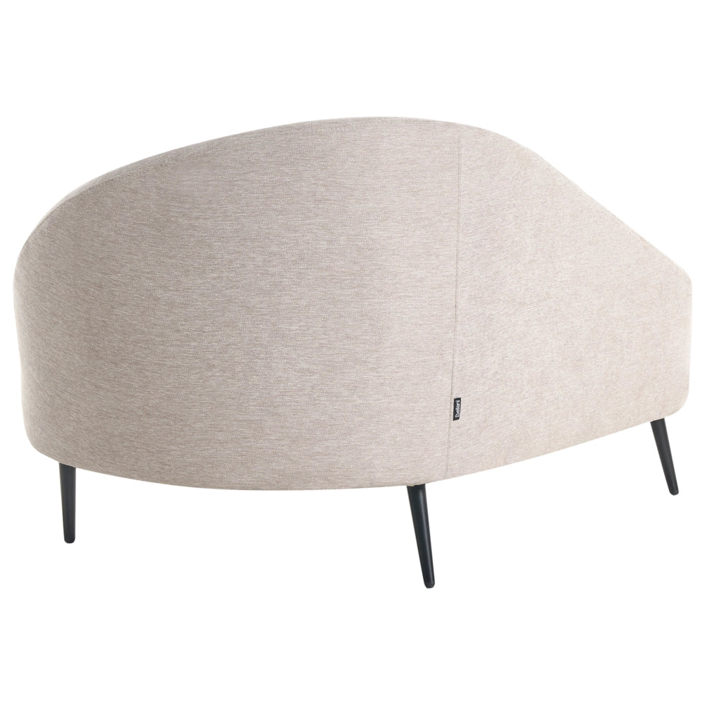 Chaise Longue Tortora Tessuto Poliestere Rivestimento Gambe Metallo Lato Destro Design Moderno Mobili Soggiorno