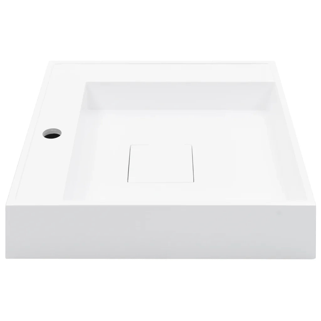 Lavandino 50x50x12,3 cm Blocco in Marmo/Minerale Bianco cod mxl 43191