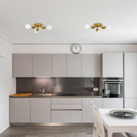 Lampada Da Soffitto Triplo Plafoniere Metallico Gold APP704-3C