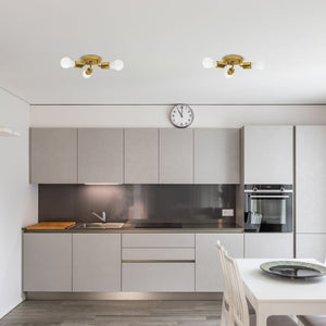 Lampada Da Soffitto Triplo Plafoniere Metallico Gold APP704-3C