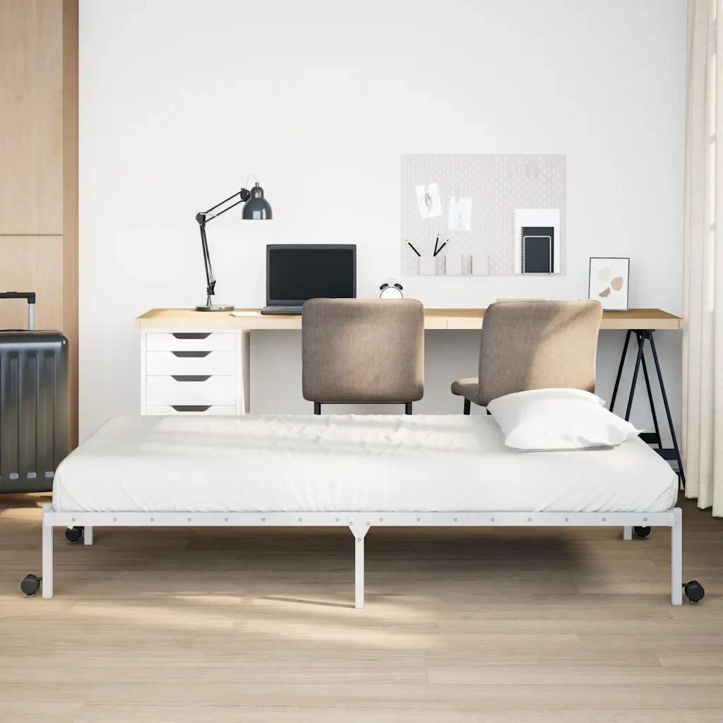 Giroletto senza Materasso Pieghevole Bianco 90x200 cm Acciaio 4103967