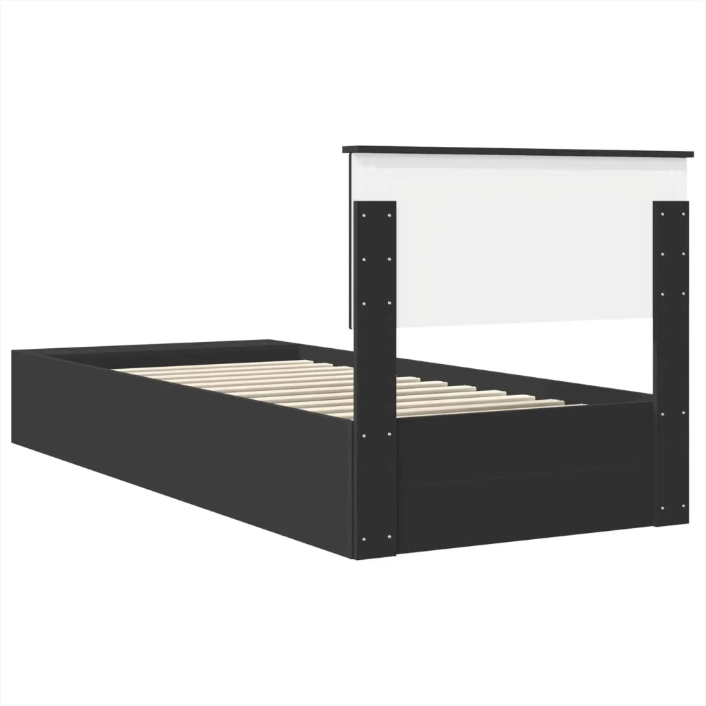 Struttura del letto Nero 100 x 200 cm Legno multistrato 3408397