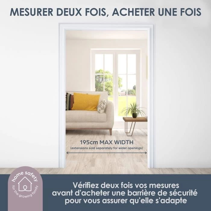 Cancelletto di sicurezza per bambini - Discovery 3 - DREAMBABY - 74,5 cm a 1,95 cm - Bianco