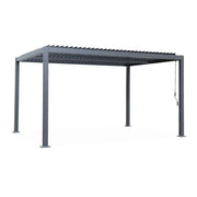 Pergola bioclimatica 3x4m in alluminio e acciaio, lamelle orientabili