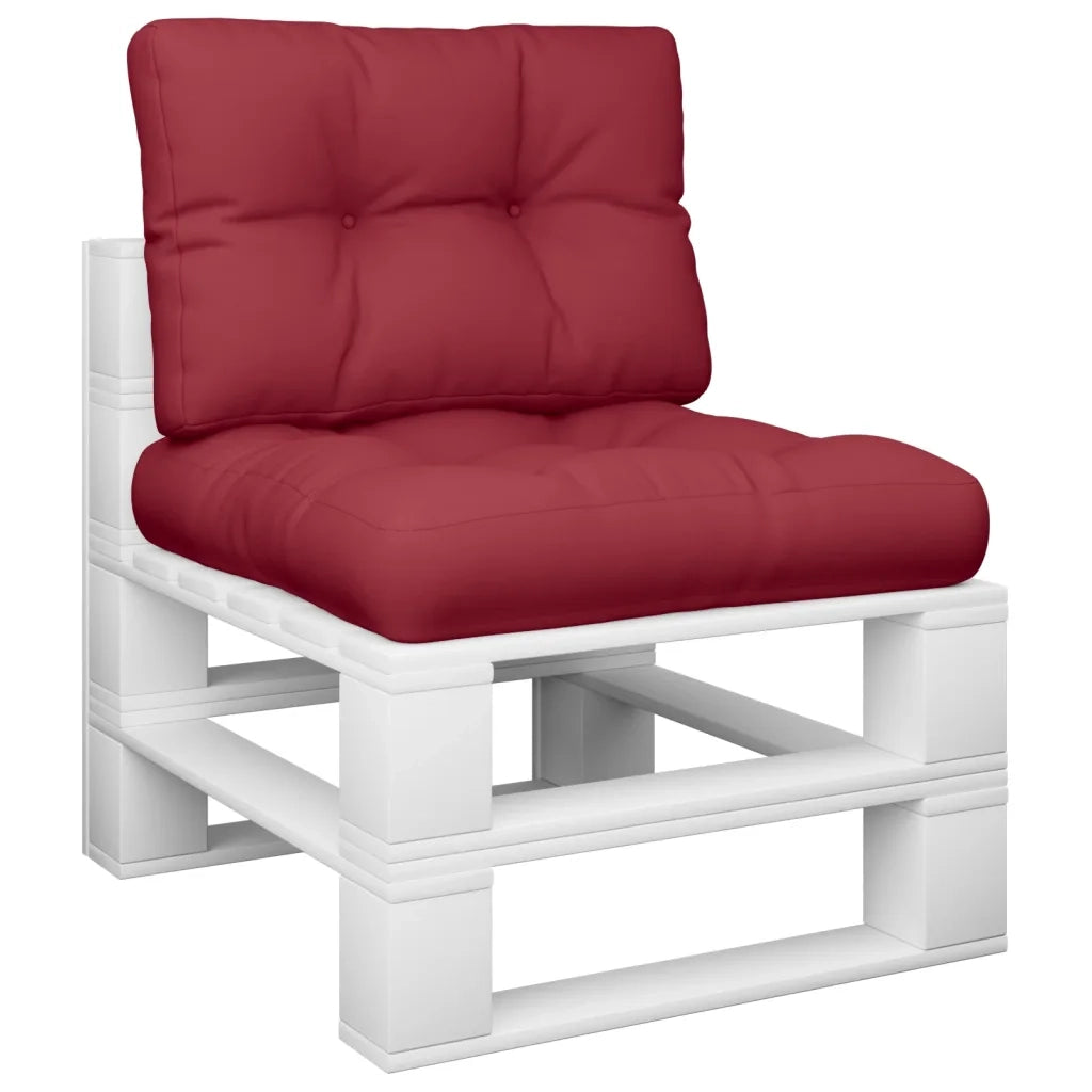 Cuscini per Pallet 2 pz Rosso Vino in Tessuto 360654
