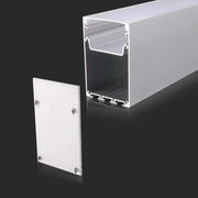 Kit di montaggio della striscia a LED con alloggiamento bianco in alluminio diffusore 2000*50*75mm