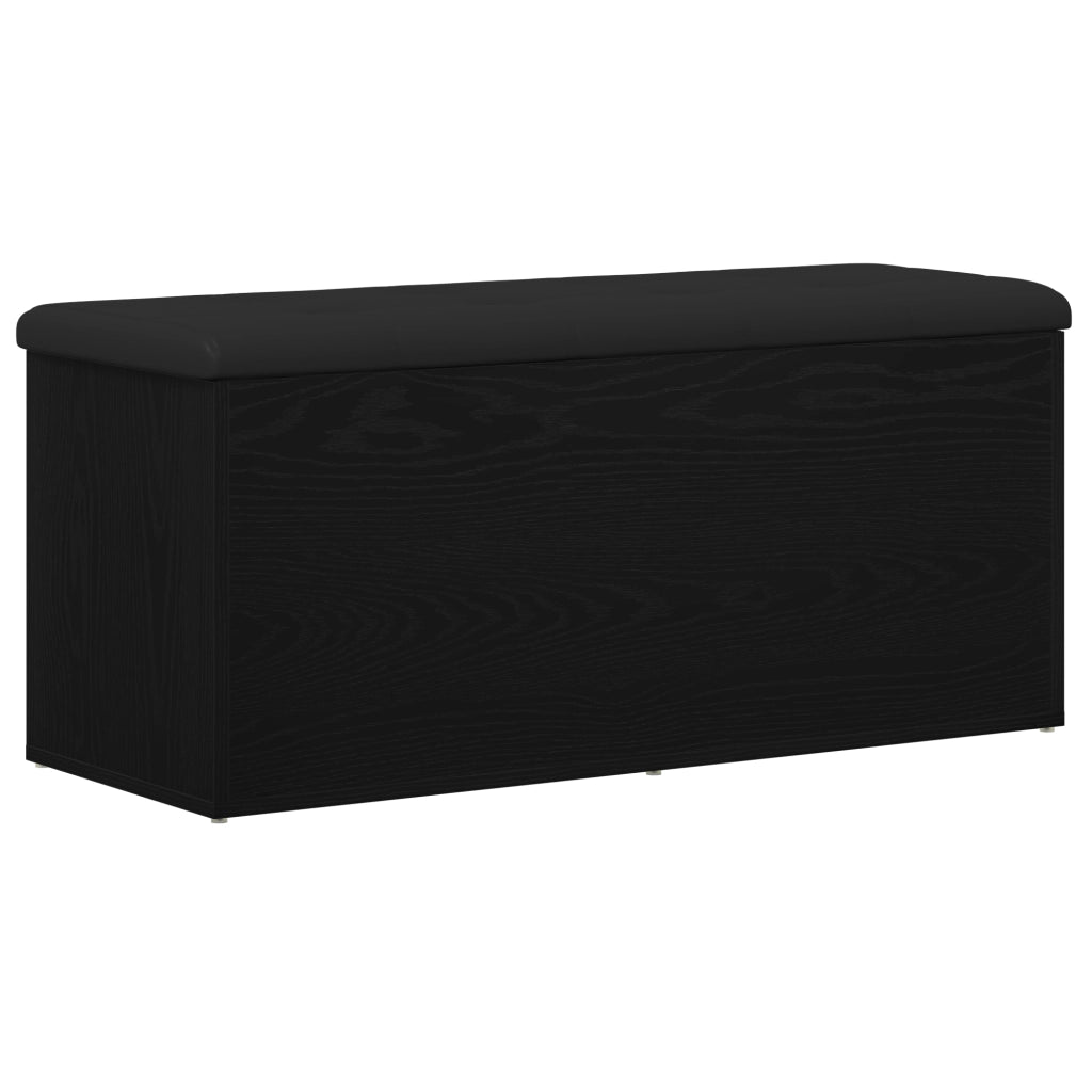 panchina da giardino  Nero Rovere 100x40x45 cm Legno ingegnerizzato