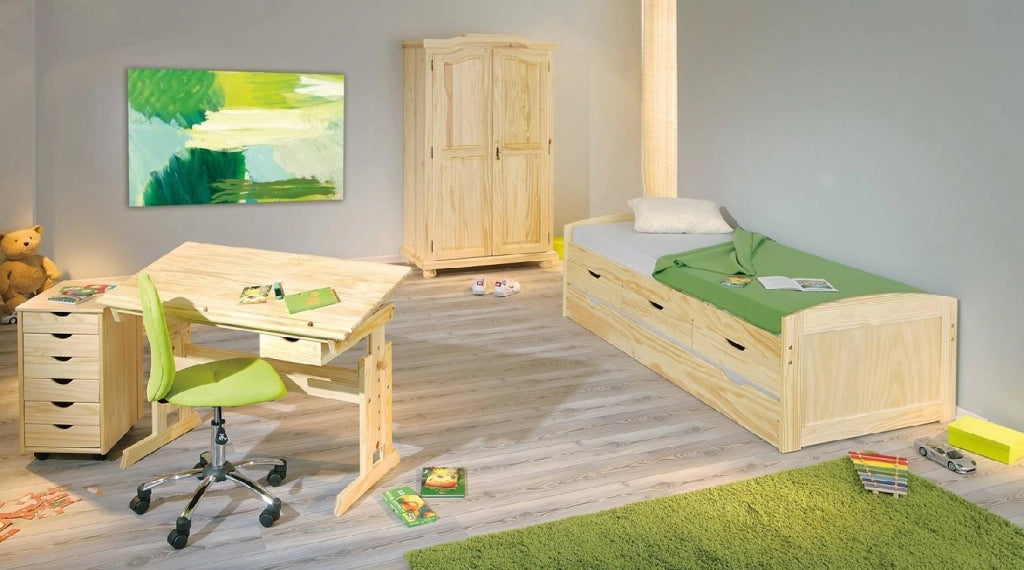 Pezzana, Armadio Multiuso 2 Ante 4 Ripiani, 104x180h cm Marrone Rovere