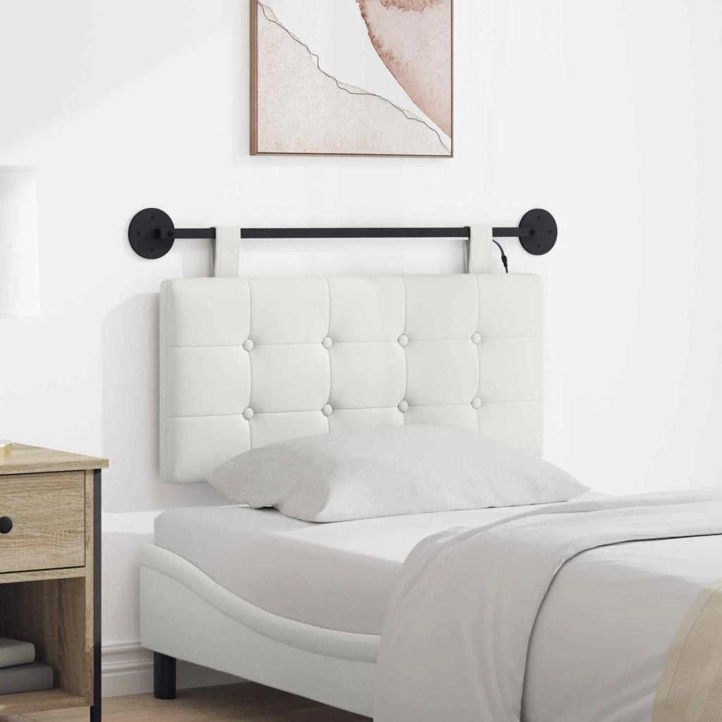 Testiera sospesa Con luce LED Bianco Similpelle
