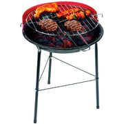 Trade Shop - Barbecue A Carbone Carbonella Bbq Grill In Metallo Con Paravento Griglia Rotonda -