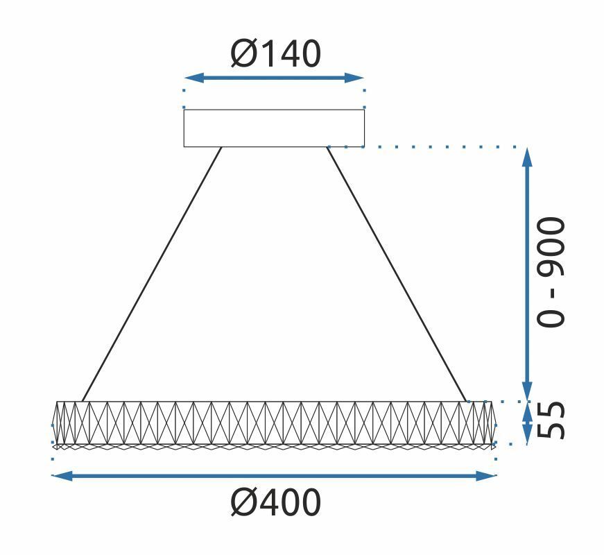 Lampada Led Ms001-cp Rose Gold 40cm