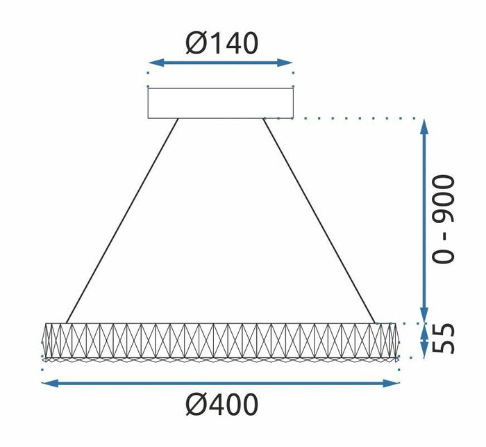 Lampada Led Ms001-cp Rose Gold 40cm