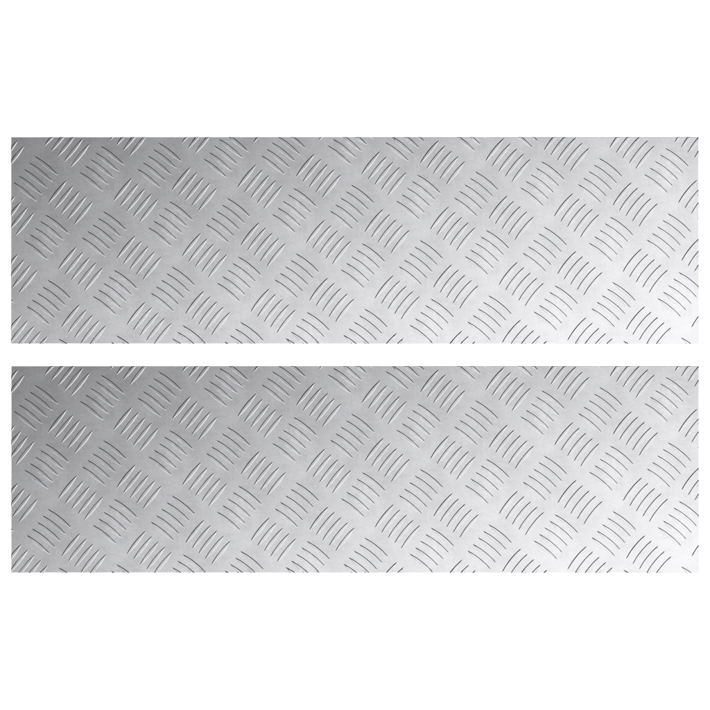 Pannelli in Alluminio a Scacchi 2 pcs Antiscivolo 100x30 cm