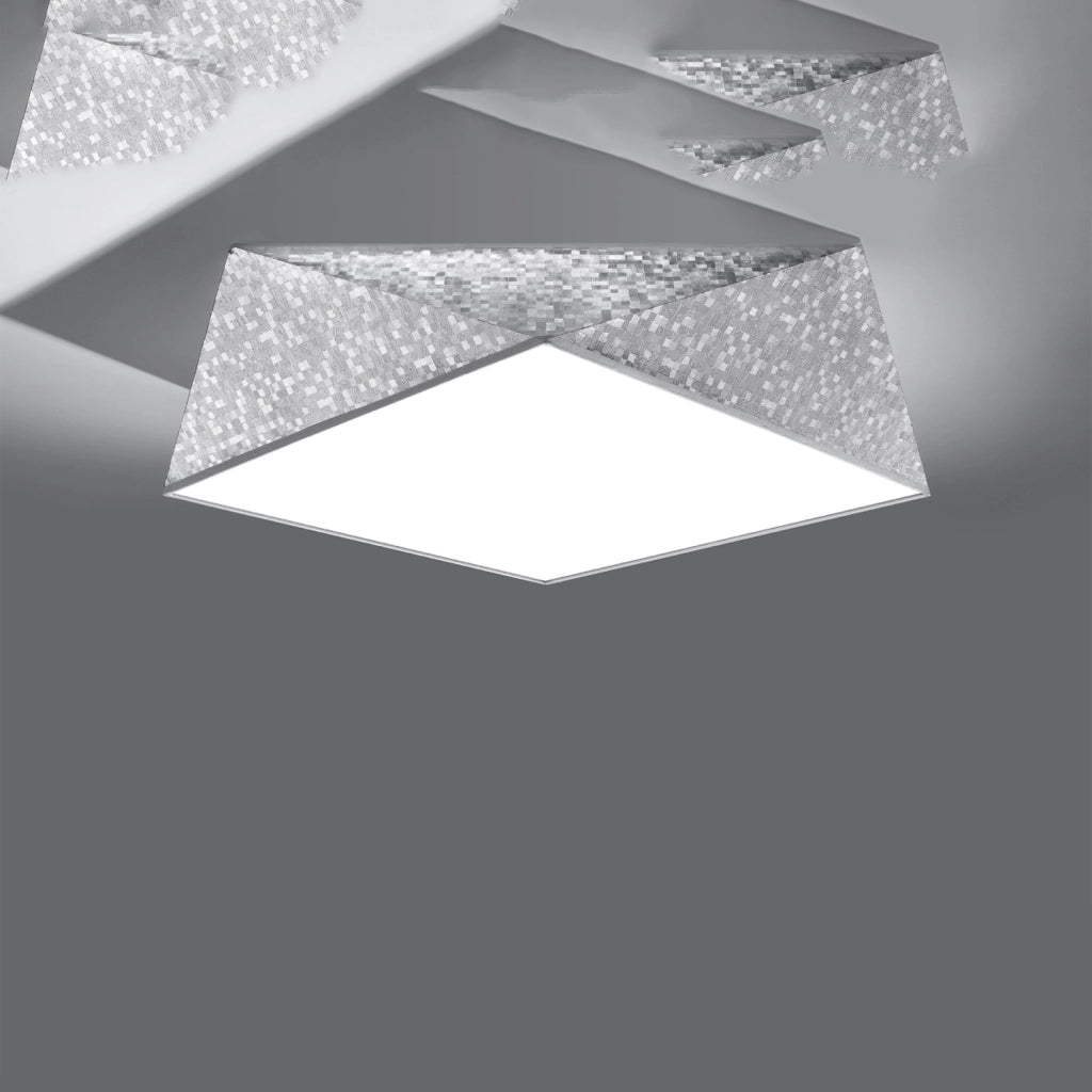 Plafoniera TRIGON 45 Pure Lume 3xE27 cromo argento 50cm