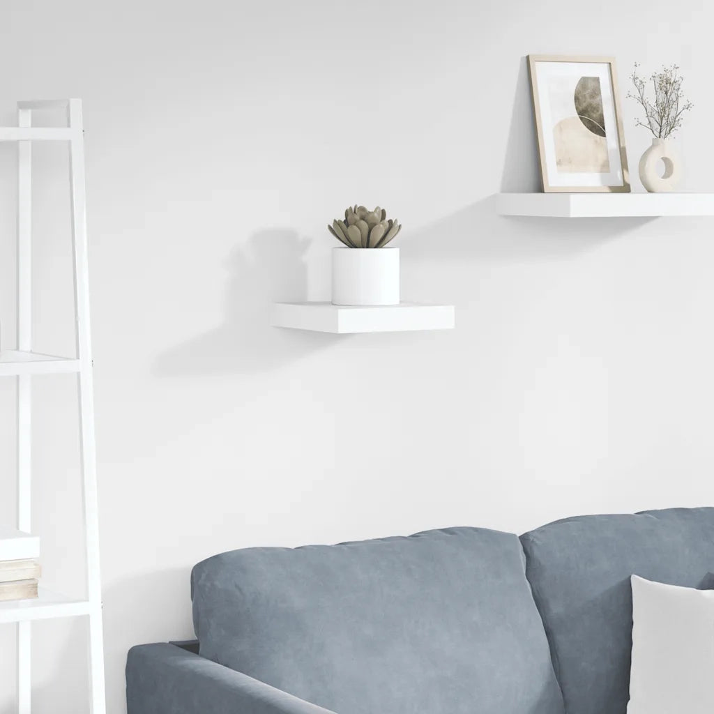 Scaffale a Parete Bianco Lucido 23x23,5x3,8 cm in MDF cod mxl 33482