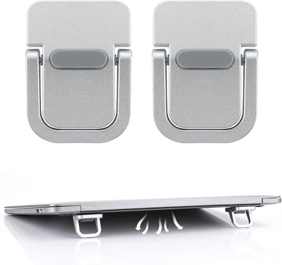 Altezza laptop Portatile sostituto di tastiera portatile Stand per laptop pieghevole Pedane per laptop anti-slip Cuscino anti-slip per laptop in metallo