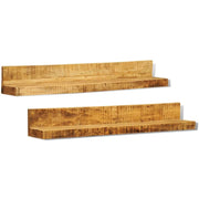 Set di 2 scaffali/armadietti/mobili da parete in legno massello 2702085/2