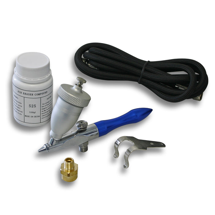 Mini sabbiatrice „Air Eraser“, ugello 0,5 mm, tazza 15 ml, aerografo per sabbiatura