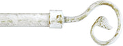 Bastone Tenda Estendibile 120-210 cm Ferro Asta Anelli Staffe Stile Shabby Chic Ricciolo