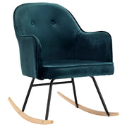 Sedia a Dondolo Blu in Velluto CFW5732376