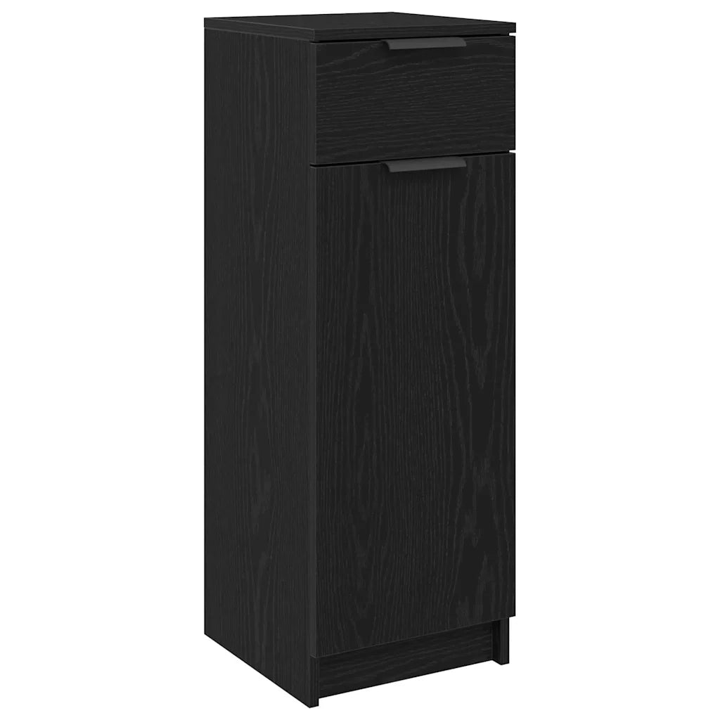 Mobile da Bagno | Armadio da bagno Rovere nero 32 x 34 x 90 cm Legno multistrato