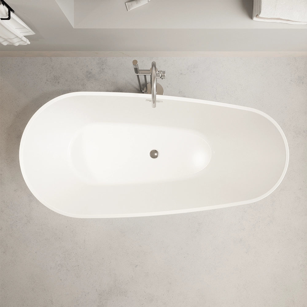 Vasca da bagno freestanding 170cm in acrilico bianco lucido | Era