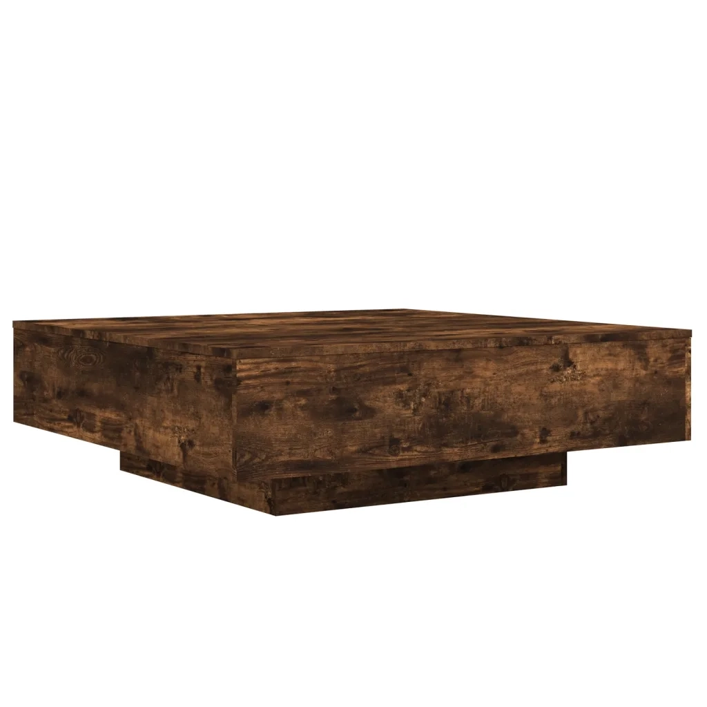 Tavolino da Salotto Rovere Fumo 100x100x31 cm Legno Multistrato 836599