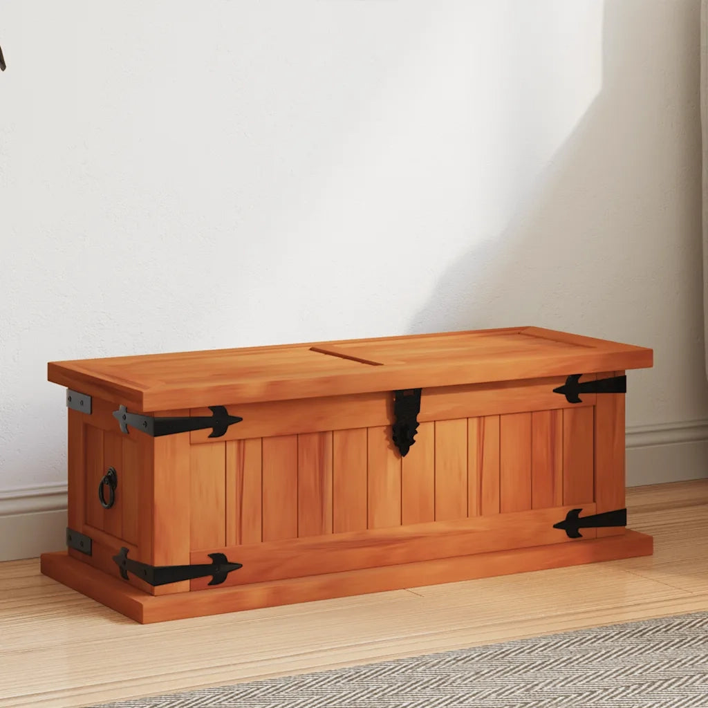 Cassapanca-Panca con Contenitore-Baule 60x25x22 cm in Legno Massello di Acacia