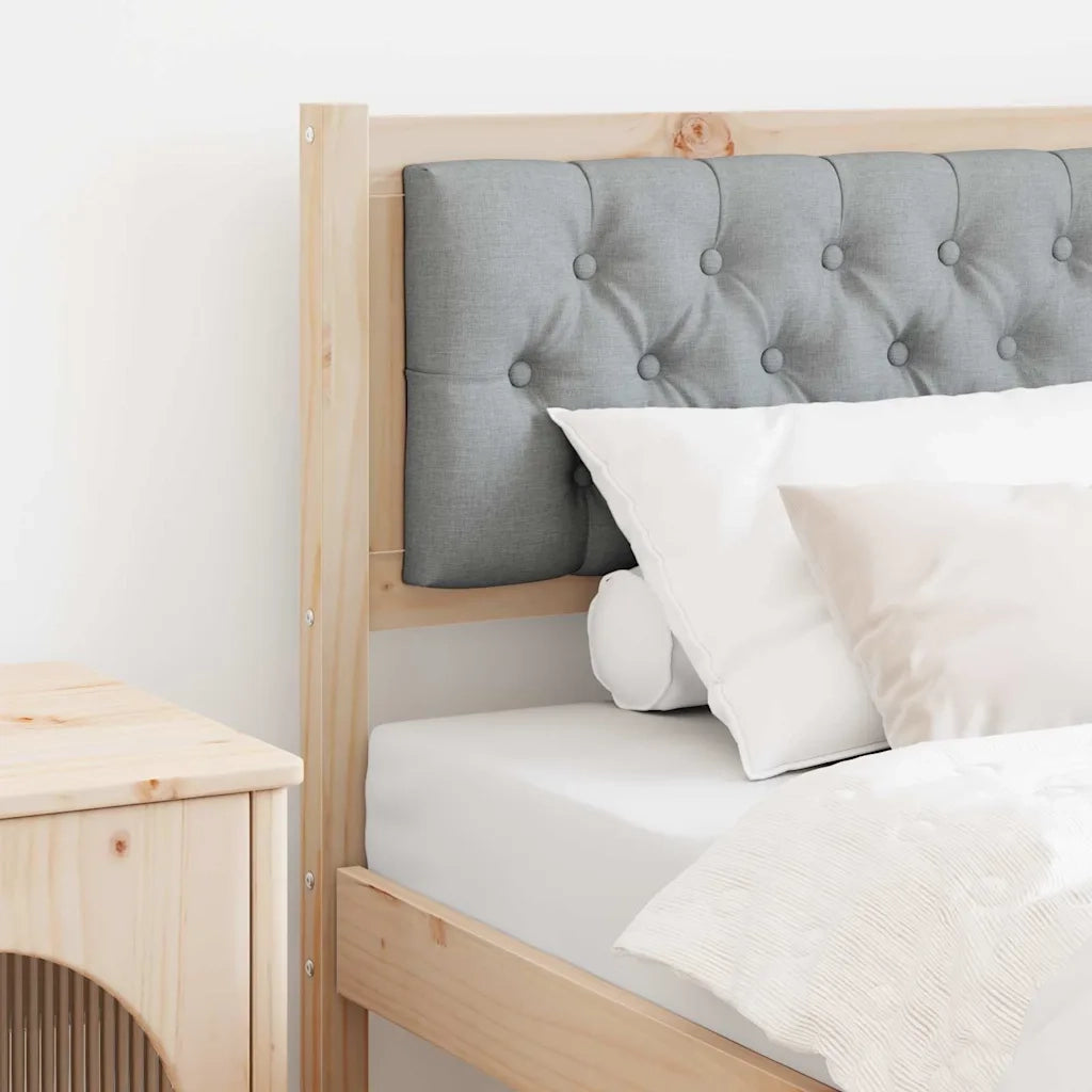 Testiera-Testata-Testiera Decorativa Marrone e grigio chiaro 75 cm Legno di pino massello