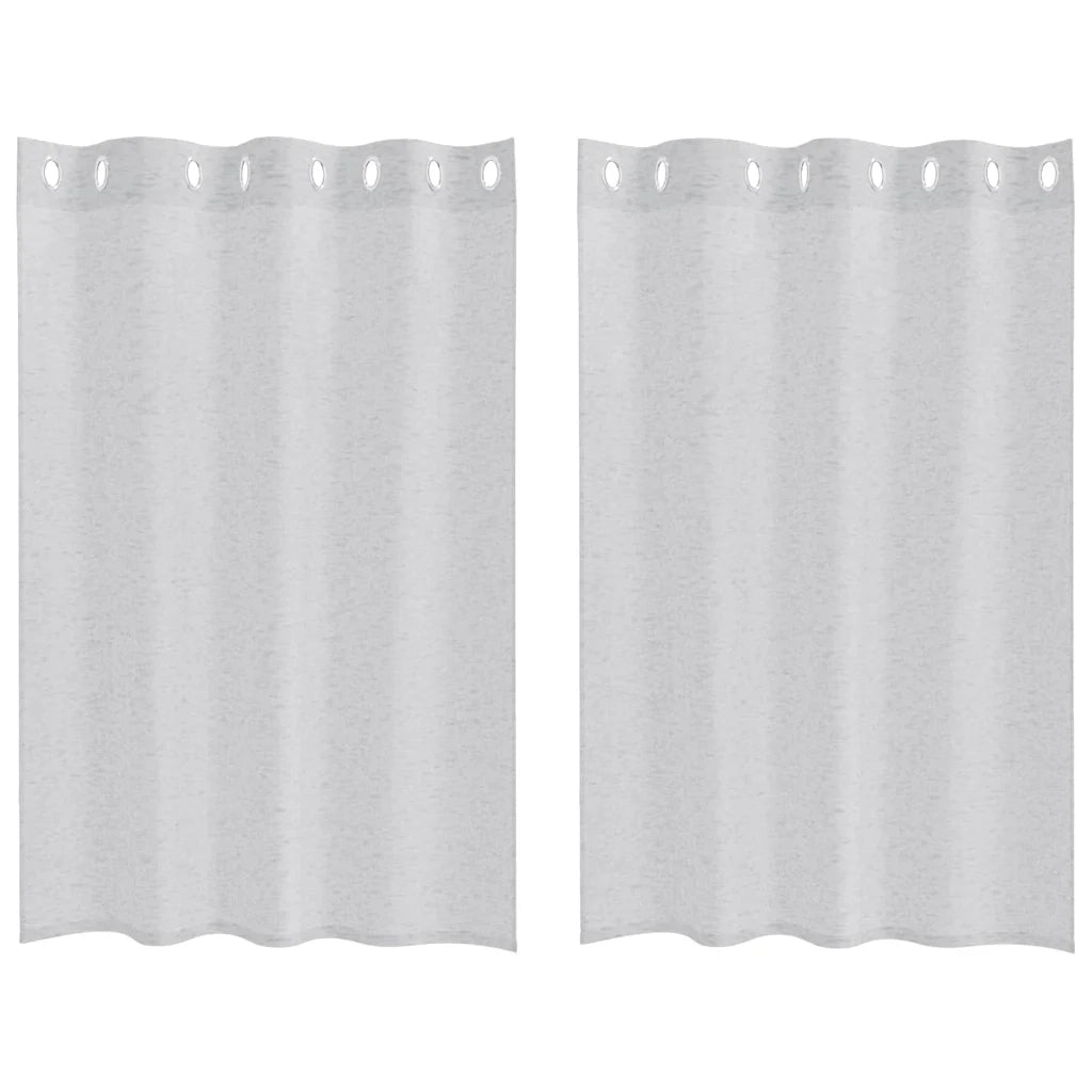 Tenda in Velo 2 pz Grigio chiaro 140 x 140 cm Poliestere 4107997