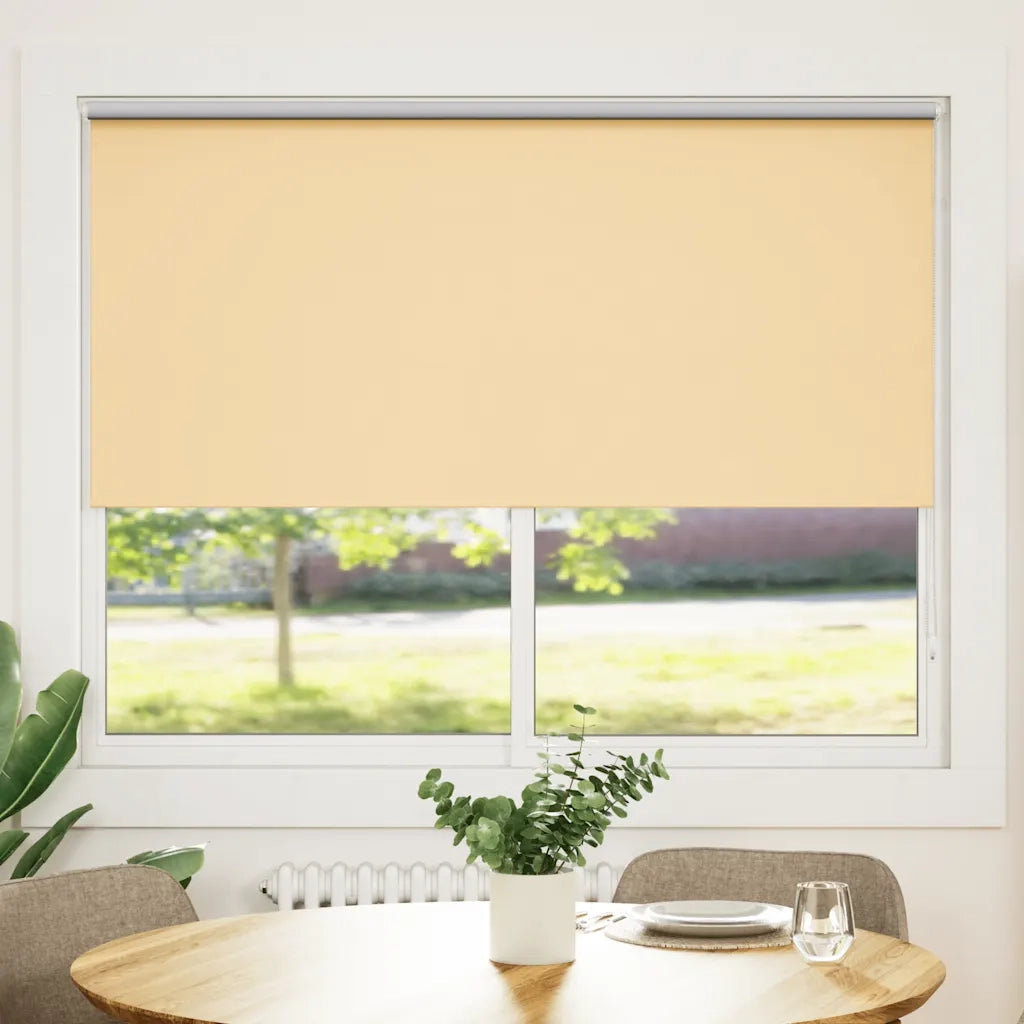 Tenda a Rullo Oscurante-Tenda da sole a rullo 144,4x175 cm Tessuto Larghezza 140 cm beige