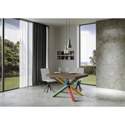 Tavolo allungabile 120/380x90 cm Volantis Premium telaio Multicolore 4/B - Noce