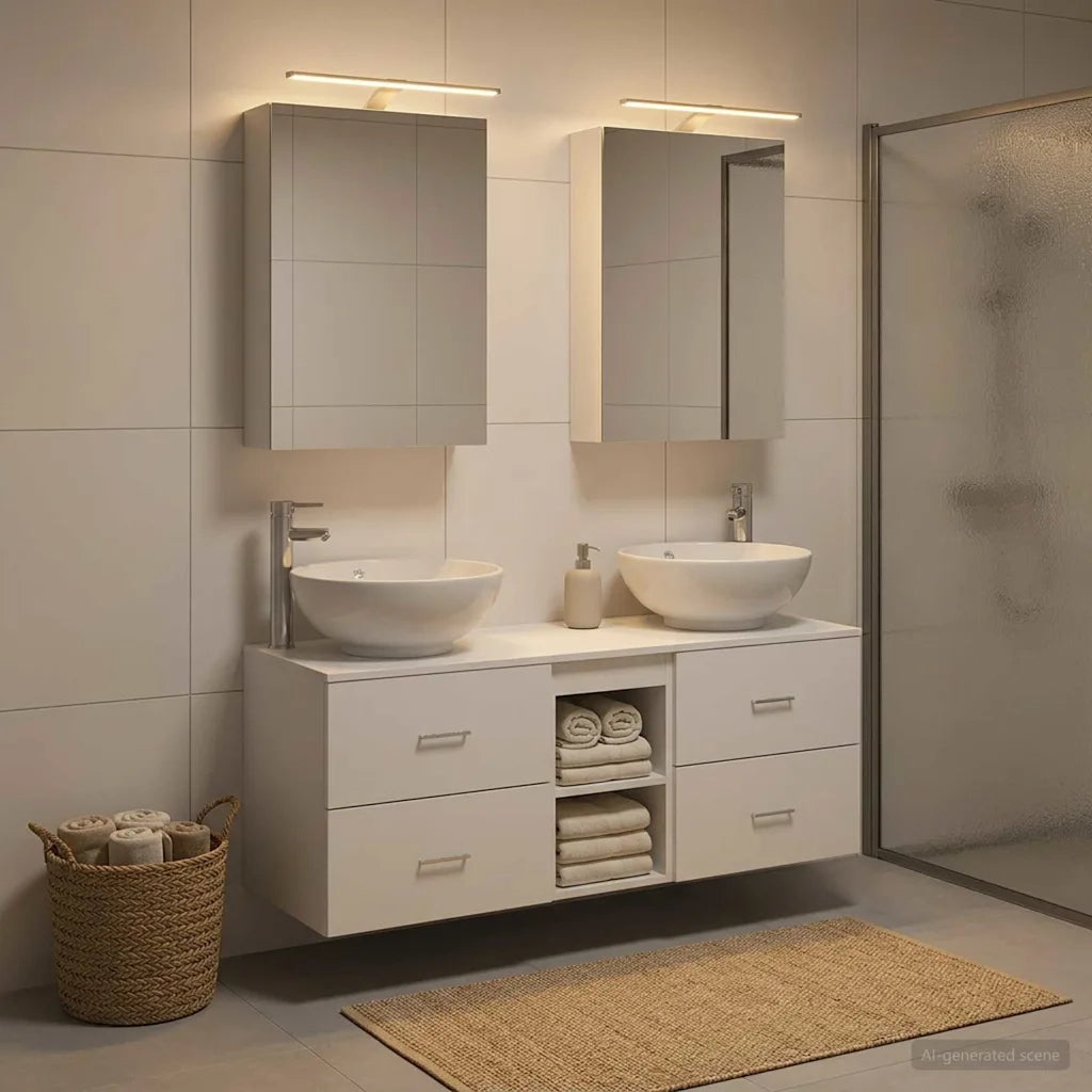 Set di mobili per il bagno 5 pcs Bianco 3406951