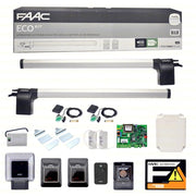 105632445 FAAC ECO KIT 230V GREEN CANCELLO BATTENTE + 2 SAFECODER AUTOMAZIONE