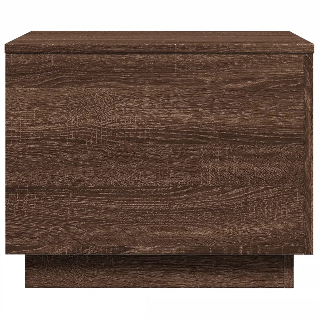 Tavolino da salotto | Tavolino da caff¨¨ | Tavolino da Soggiorno con Luci LED Rovere Marrone 50x50x40 cm