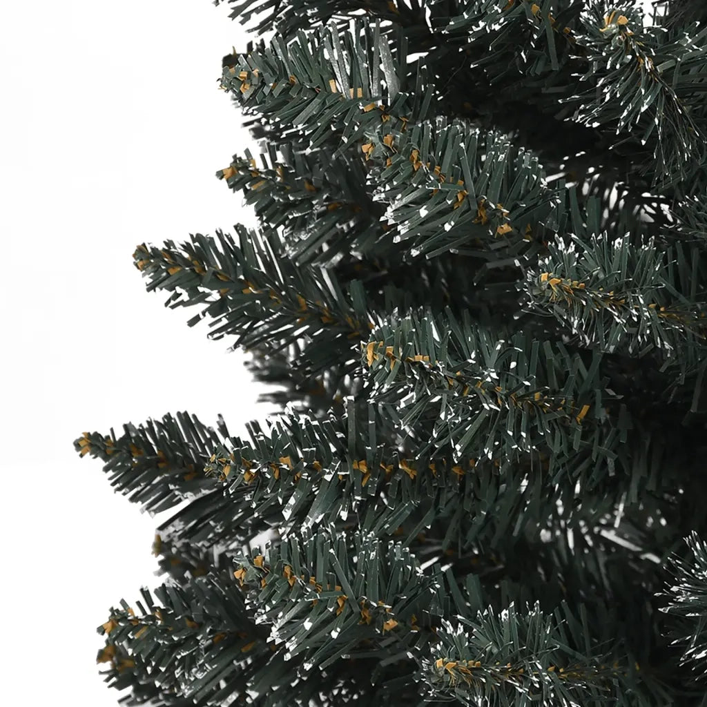 Albero di Natale | Decorazioni natalizie Artificiale Sottile con Base Verde 240 cm PVC