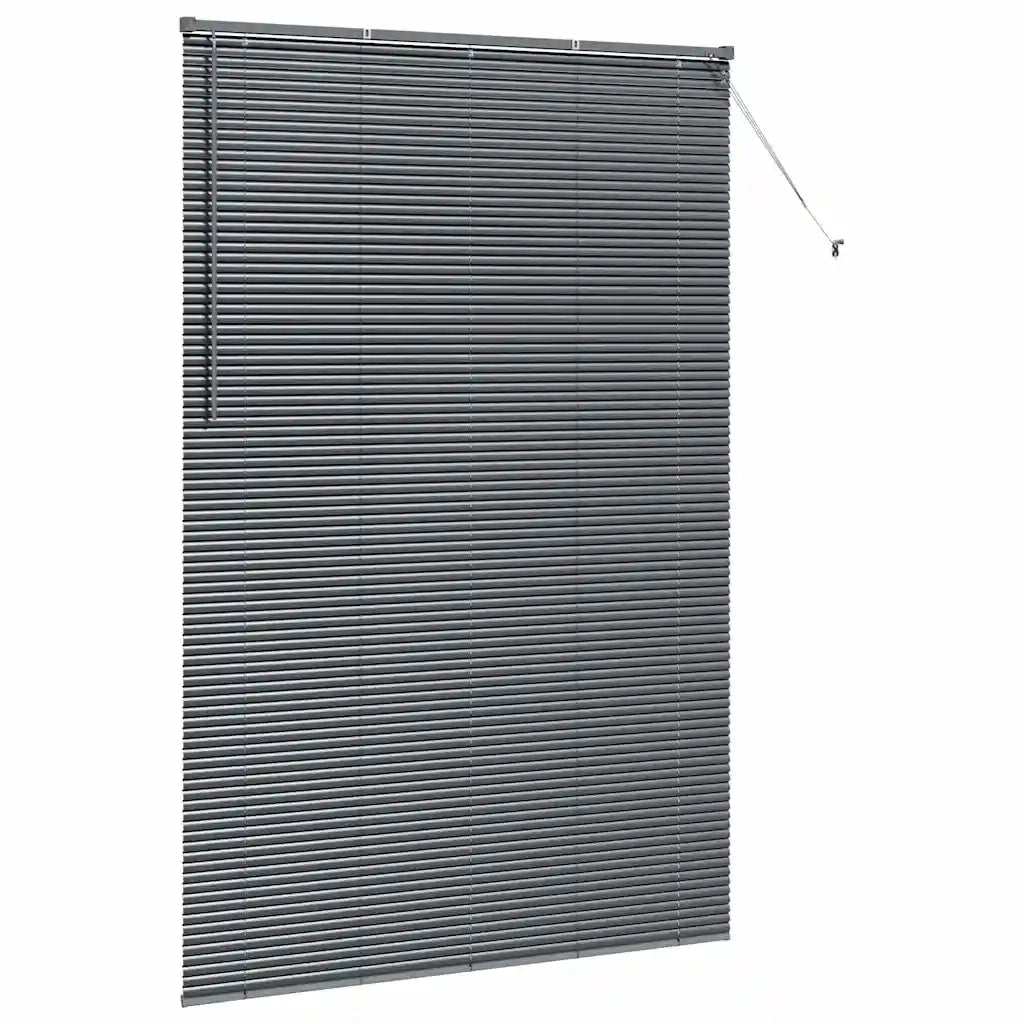 vidaXL Tenda per Finestra con tende Grigio scuro Alluminio