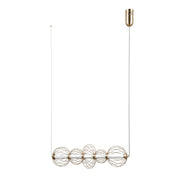 Lampada a sospensione RABEL oro tubolare LED 18W Italux