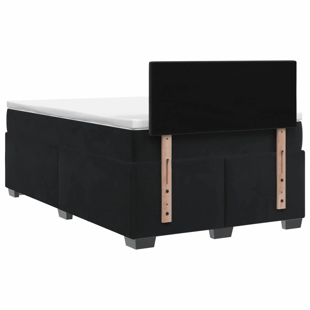Letto box spring con materasso Nero 120 x 190 cm Velluto 3450682