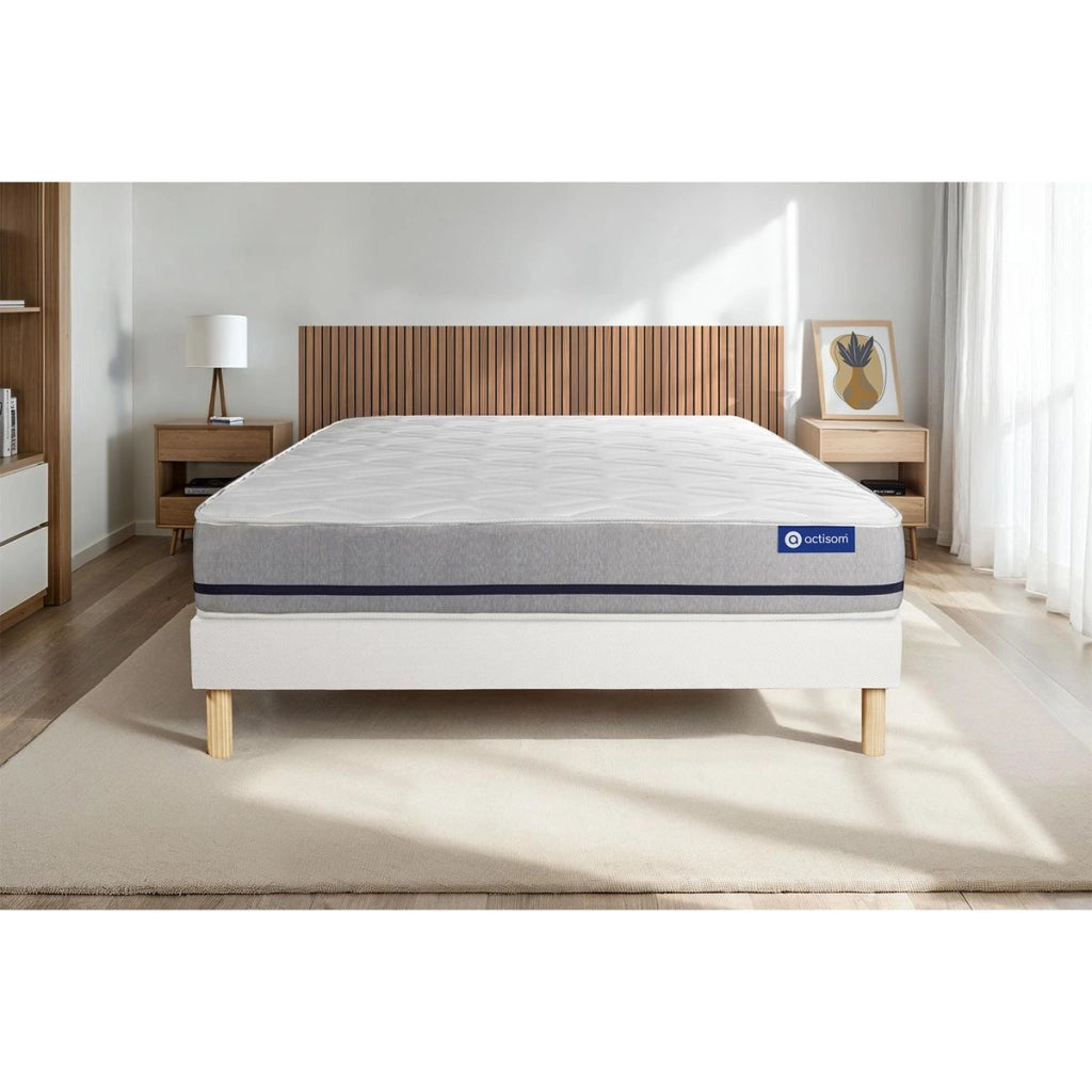 Kit rete e materasso matrimoniale Actilatex soft 140x210cm - Spessore : 20cm - Lattice e memory foam - Moderatamente rigido