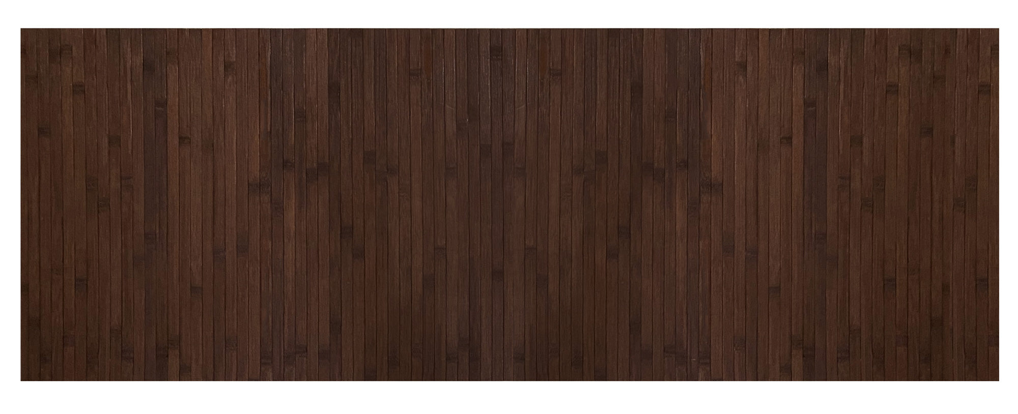 Tappeto Passatoia In Vero Bamboo Tappeto Cucina Ingresso In Legno Antiscivolo Aderente Lavabile E Antimacchia Tagliabile  - Marrone - 50x400 cm