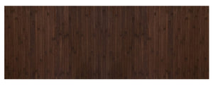 Tappeto Passatoia In Vero Bamboo Tappeto Cucina Ingresso In Legno Antiscivolo Aderente Lavabile E Antimacchia Tagliabile  - Marrone - 50x400 cm