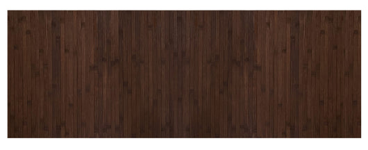 Tappeto Passatoia In Vero Bamboo Tappeto Cucina Ingresso In Legno Antiscivolo Aderente Lavabile E Antimacchia Tagliabile  - Marrone - 50x400 cm